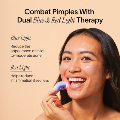 terapia de luz vermelha e azul para a acne